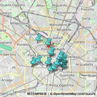 Mappa Bastioni di Porta Volta, 20124 Milano MI, Italia (1.6855)