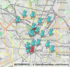 Mappa Piazza Venticinque Aprile, 20100 Milano MI, Italia (1.57167)