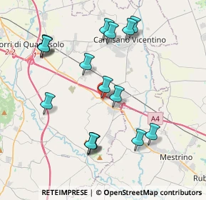 Mappa Via M. Bettinardi, 36040 Grisignano di Zocco VI, Italia (4.0925)