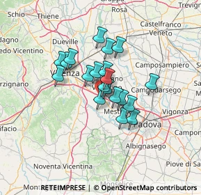 Mappa Via M. Bettinardi, 36040 Grisignano di Zocco VI, Italia (8.961)