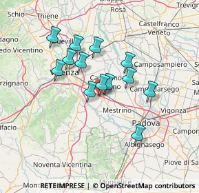 Mappa Via M. Bettinardi, 36040 Grisignano di Zocco VI, Italia (11.12923)