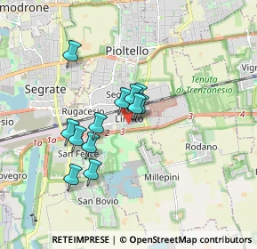 Mappa Via Giovanni Pascoli, 20096 Pioltello MI, Italia (1.31833)