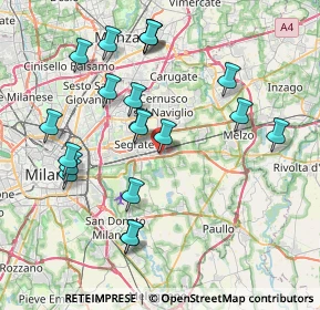 Mappa Via Giovanni Pascoli, 20096 Pioltello MI, Italia (8.1245)