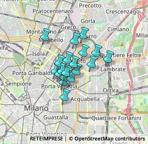 Mappa Piazzale Bacone, 20129 Milano MI, Italia (1.03105)