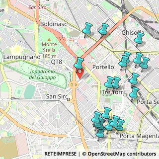 Mappa Via Francesco Albani, 20148 Milano MI, Italia (1.3565)