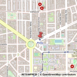 Mappa Via Antonio Bazzini,  1, 20131 Milano, Milano (Lombardia)