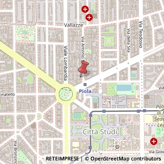 Mappa Via Antonio Bazzini, 3, 20131 Milano, Milano (Lombardia)