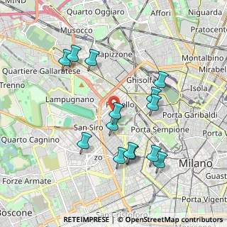 Mappa Via Guglielmo Silva, 20151 Milano MI, Italia (1.86071)