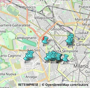 Mappa Via Guglielmo Silva, 20151 Milano MI, Italia (1.83333)