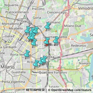 Mappa Via Valvassori Peroni Carlo, 20133 Milano MI, Italia (1.56923)