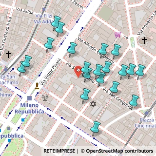 Mappa Via Luigi Razza, 20124 Milano MI, Italia (0.132)