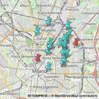 Mappa Via San Gregorio, 20124 Milano MI, Italia (1.4055)