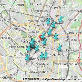 Mappa Via San Gregorio, 20124 Milano MI, Italia (1.53842)