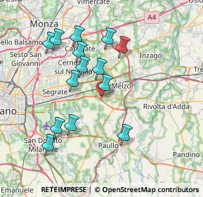 Mappa Via Bruno Buozzi, 20050 Liscate MI, Italia (7.18929)