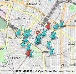 Mappa Via Carlo Tenca, 20124 Milano MI, Italia (0.757)