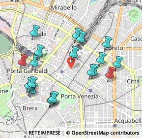 Mappa Via Carlo Tenca, 20124 Milano MI, Italia (1.024)