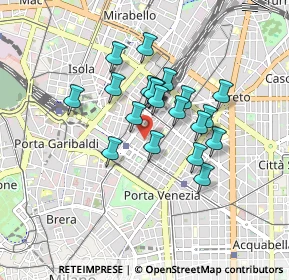 Mappa Via Carlo Tenca, 20124 Milano MI, Italia (0.662)