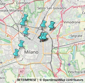 Mappa Via Carlo Matteucci, 20129 Milano MI, Italia (2.58667)