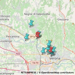 Mappa Via Beltramini Gino, 37124 Parona VR, Italia (3.57833)