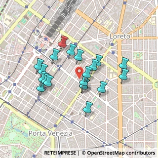 Mappa Via Vitruvio, 20121 Milano MI, Italia (0.3835)