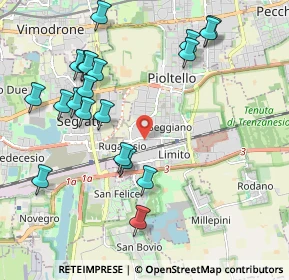 Mappa Via Giambologna, 20096 Pioltello MI, Italia (2.2375)