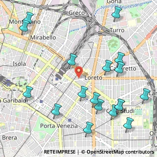 Mappa Via Venini Giulio E Corrado, 20127 Milano MI, Italia (1.34833)
