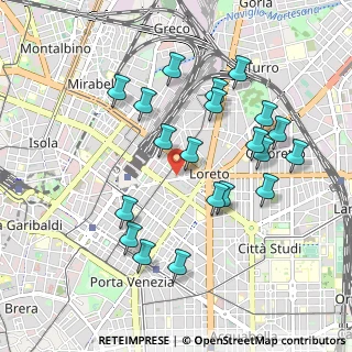Mappa Via Venini Giulio E Corrado, 20127 Milano MI, Italia (0.959)