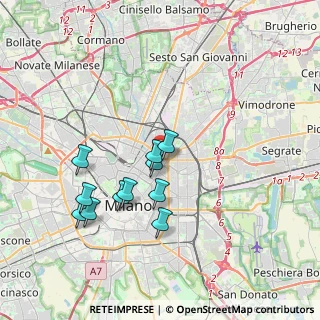 Mappa Via Venini Giulio E Corrado, 20127 Milano MI, Italia (3.37)