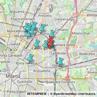 Mappa Via Teodosio, 20131 Milano MI, Italia (1.37643)