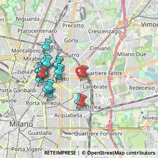Mappa Via Teodosio, 20131 Milano MI, Italia (1.811)