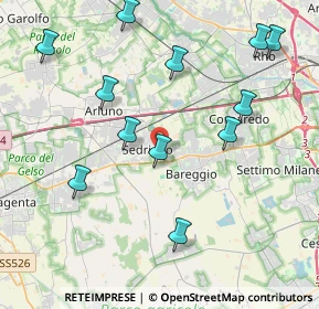 Mappa Via Cesare Pavese, 20018 Sedriano MI, Italia (4.45083)