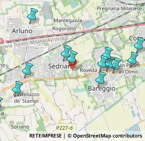 Mappa Via Cesare Pavese, 20018 Sedriano MI, Italia (2.48429)