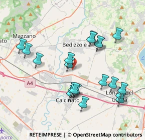 Mappa Via Tenente Annibale Calini, 25081 Bedizzole BS, Italia (3.915)