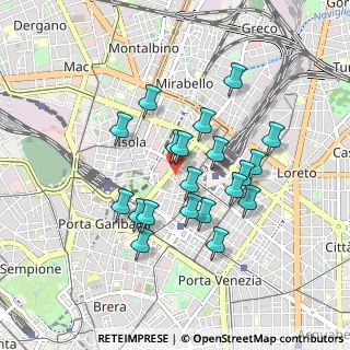 Mappa Via Gerolamo Cardano, 20124 Milano MI, Italia (0.765)
