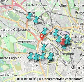 Mappa Via Aldo Rossi, 20149 Milano MI, Italia (1.8705)