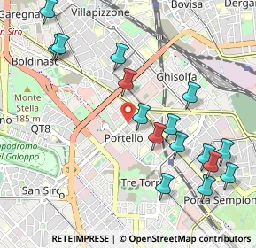 Mappa Via Marcantonio Colonna, 20149 Milano MI, Italia (1.14125)