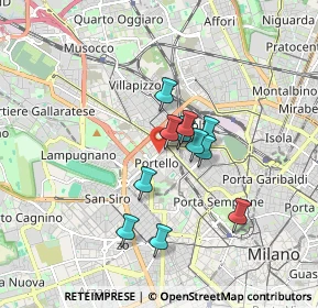 Mappa Via Marcantonio Colonna, 20149 Milano MI, Italia (1.28182)