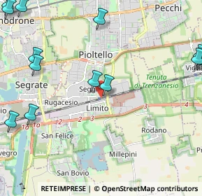 Mappa Via alla Stazione, 20096 Pioltello MI, Italia (3.14385)