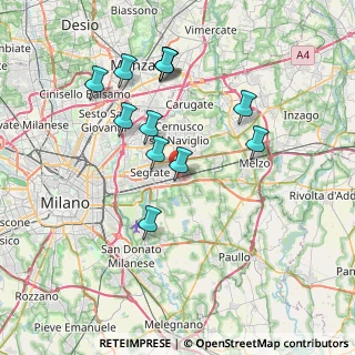 Mappa Piazza margherita Hack, 20096 Pioltello MI, Italia (7.13833)