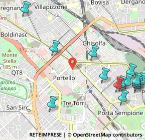 Mappa Via Ruggero di Lauria, 20149 Milano MI, Italia (1.40714)