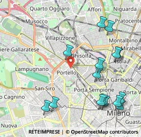 Mappa Via Ruggero di Lauria, 20149 Milano MI, Italia (2.53267)