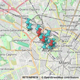 Mappa Via Ruggero di Lauria, 20149 Milano MI, Italia (1.02235)
