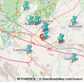 Mappa Via Pier Luigi Albini, 25080 Mazzano BS, Italia (3.6275)