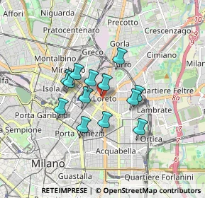 Mappa Piazzale Loreto, 20127 Milano MI, Italia (1.24846)