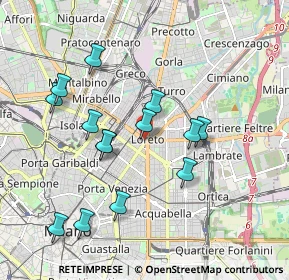 Mappa Piazzale Loreto, 20127 Milano MI, Italia (1.84143)