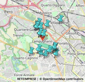 Mappa Via Carlo Osma, 20151 Milano MI, Italia (1.25842)