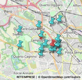 Mappa Via Carlo Osma, 20151 Milano MI, Italia (1.55412)