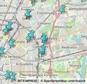 Mappa Via Folli Egidio, 20134 Milano MI, Italia (2.842)