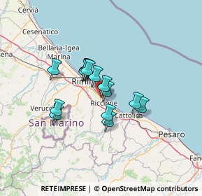 Mappa Viale Camogli, 47838 Riccione RN, Italia (9.328)