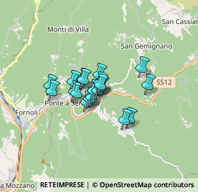 Mappa Piazza Tolomei, 55022 Bagni di Lucca LU, Italia (0.981)